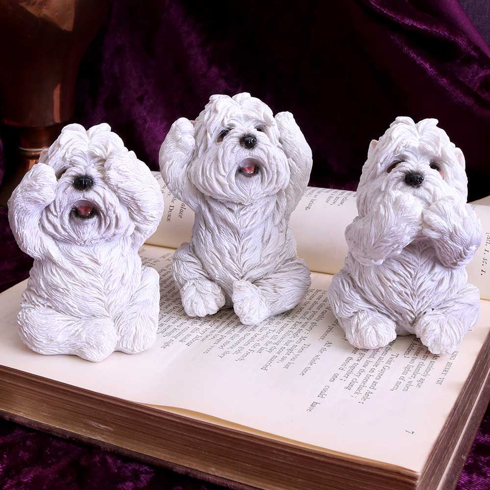 Three Wise Westies – Figurine Westie "Nu vad, nu aud, nu vorbesc"​ [1]