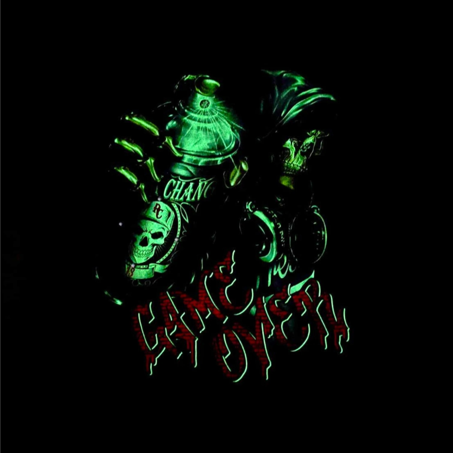 Tricou RockChang Game Over Skull Urban Unisex Negru [2]