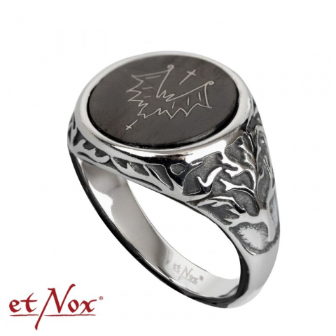 Inel etNox „Bat” din oțel inoxidabil, design cu gravură laser a unui liliac [2]