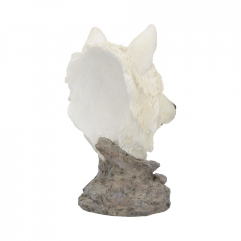 Bust Snow Searcher 16 cm - Sculptura decorativa lup alb [5]