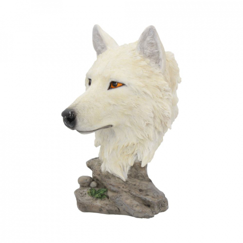 Bust Snow Searcher 16 cm - Sculptura decorativa lup alb [2]