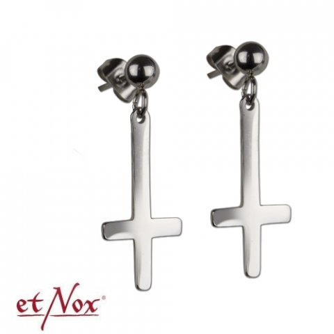 Cercei - Cercei etNox „Cross” din oțel inoxidabil