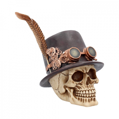 Craniu decorativ steampunk cu pălărie – The Aristocrat [2]