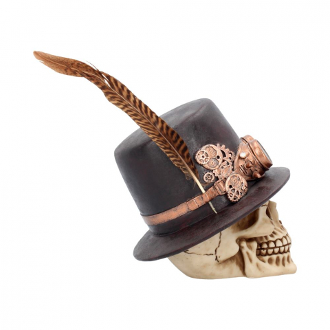 Craniu decorativ steampunk cu pălărie – The Aristocrat [7]