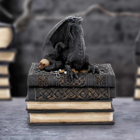Figurine & Decor cu Dragoni - Cutie decorativă în formă de carte cu dragon – Secrets of the Dragon