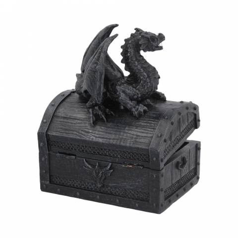 Cutie decorativă Sacred Keeper – Cufăr de comori cu dragon, 14,5 cm [5]