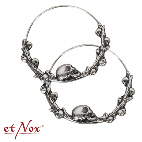 Cercei - Cercei etNox „Skulls” – bijuterie gotică din oțel inoxidabil