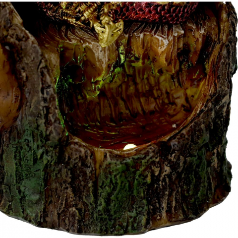 Figurină Arboreal Hatchling Red – Pui de Dragon Roșu în Trunchi de Copac Luminos, 10,8 cm [7]