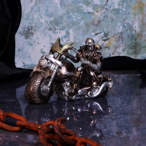 Decor - Figurina Bronze Full Throttle Motorbike 17 cm - Sculptura decorativa motocicleta