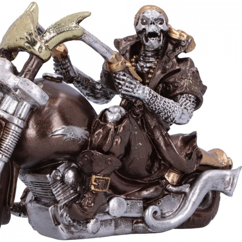 Figurina Bronze Full Throttle Motorbike 17 cm - Sculptura decorativa motocicleta [6]