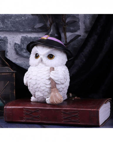 Figurină Bufniță Magică – Snowy Magic, Decor Wicca, Fantasy, Rășină