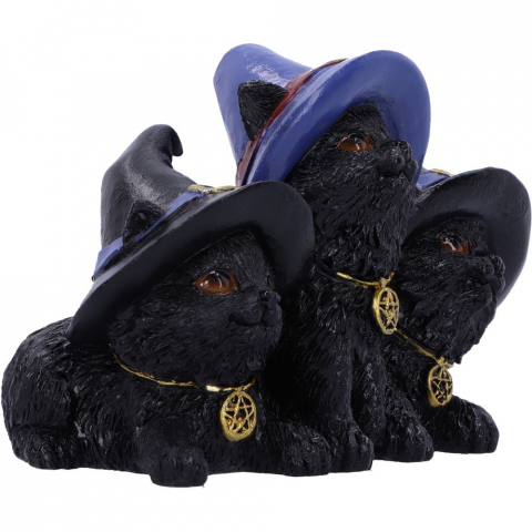 Figurina Familiar Felines – Pisici Negre cu Pălării de Vrăjitoare [6]