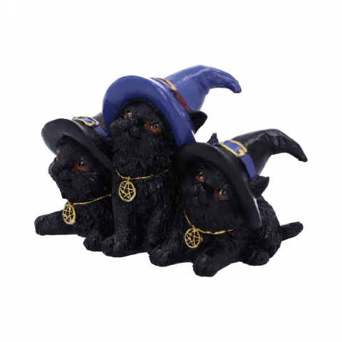Figurina Familiar Felines – Pisici Negre cu Pălării de Vrăjitoare [3]