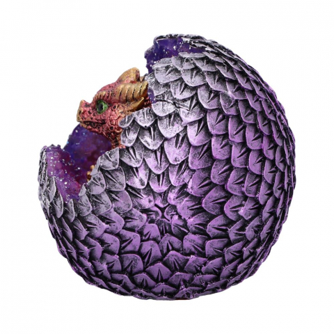 Figurină Geode Home (Red) – Pui de Dragon în Ou Geodă, 10,7 cm [2]