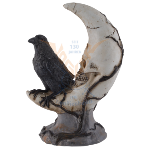 Figurină Gotica "Corb Întunecat" – Corb pe Craniu cu LED-uri [4]