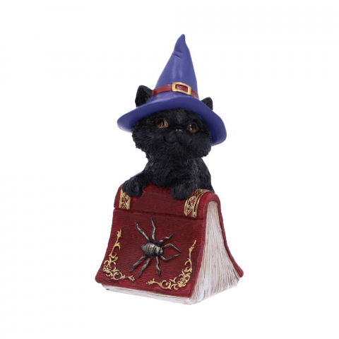 Figurină Hocus – Pisică Neagră Familiară și Carte de Vrăji, 12,7 cm [2]