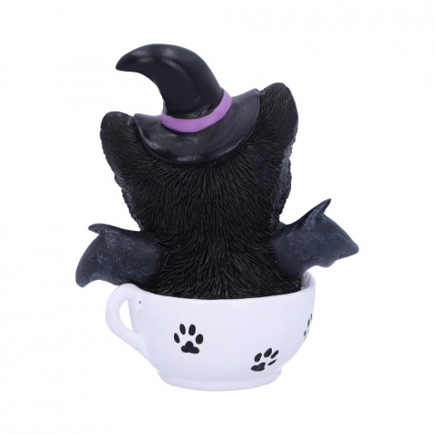 Figurina Kit-tea 12,5 cm - Pisica neagra in ceasca de ceai cu tematica oculta [3]