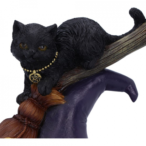 Figurină Pisică Neagră – Bewitched, Decor Gothic, Wicca, Rășină 13.3 cm [6]