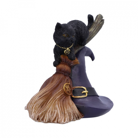 Figurină Pisică Neagră – Bewitched, Decor Gothic, Wicca, Rășină 13.3 cm [5]