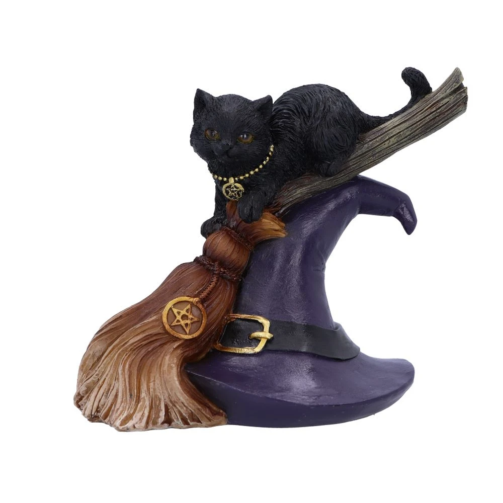 Figurină Pisică Neagră – Bewitched, Decor Gothic, Wicca, Rășină 13.3 cm [1]