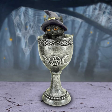 Figurine cu Animale - Figurina pisica neagra "Coven Cup"