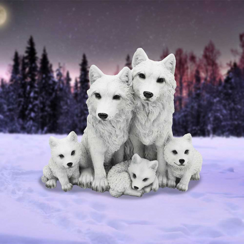 Figurina Protected Pups – Familie de lupi, 19 cm