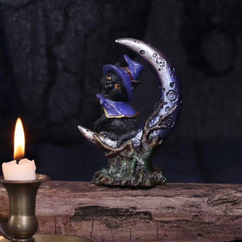 Decor - Figurina Sooky – Pisica Neagra si Luna in Crestere, 11,5 cm