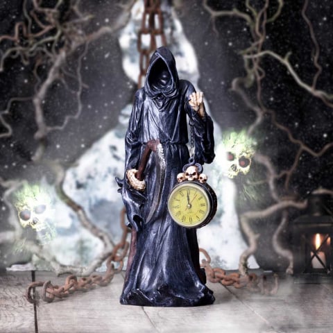 Decor - Figurina The Reaping – Grim Reaper cu ceas, 39.5 cm
