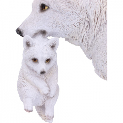Figurină 'Winter Bond' – Lupoaică și Pui, 30 cm [7]