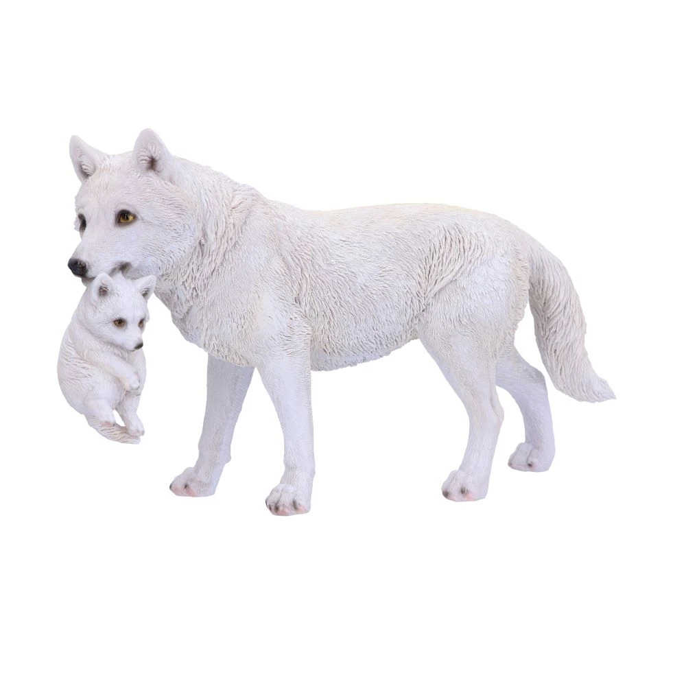 Figurină 'Winter Bond' – Lupoaică și Pui, 30 cm [1]