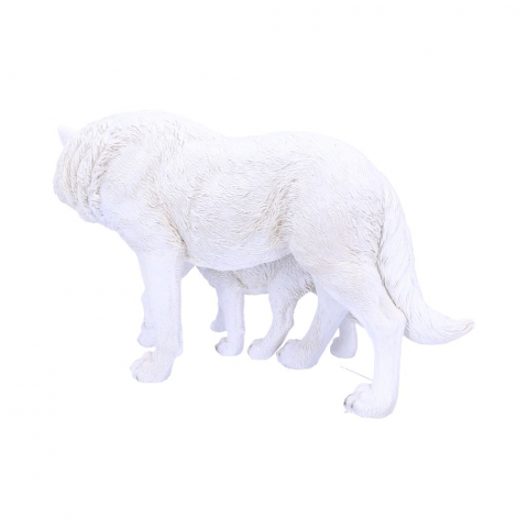 Figurină 'Winter Offspring' – Lupoaică și Pui, 20 cm [4]