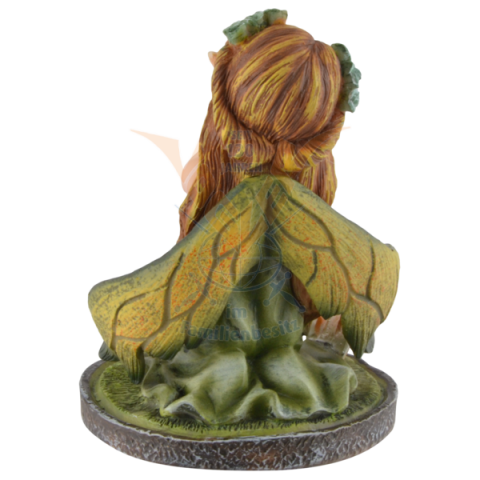 Figurină zână Verda cu coroană verde de flori [6]