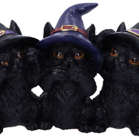 Figurine Three Wise Black Cats – Pisici negre intelepte [6]