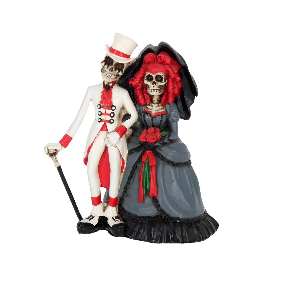 Figurina Nunta Gotica cu Mire si Mireasa Schelet [1]