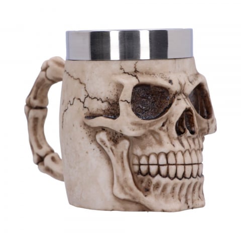 Halba Grinning Skull – Pahar gotic cu insert din otel inoxidabil [5]