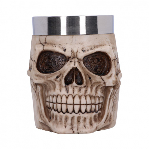 Halba Grinning Skull – Pahar gotic cu insert din otel inoxidabil [2]