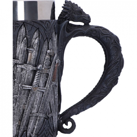 Halba Medievala Sword Tankard cu Maner Dragon [7]