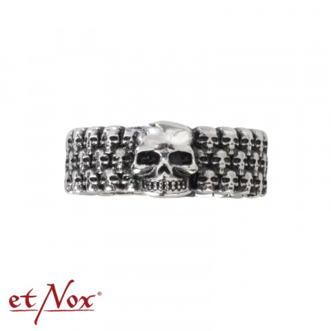 Inel  cu cranii din oțel inoxidabil – Bijuterie gotică unisex [2]