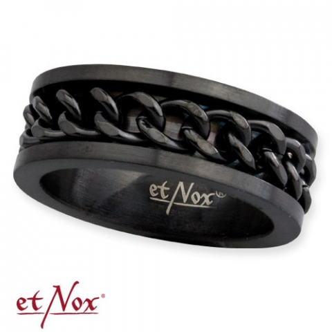 Inele - Inel etNox "Mesh Steel Ring" din oțel inoxidabil negru