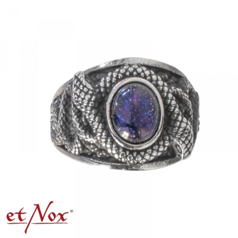 Inel etNox "Sparkling Snake" din oțel inoxidabil cu piatră [2]