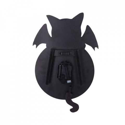 Malpuss Tickin' Clock – Ceas de Perete cu Pisica Gotica si Coada Pendul [4]