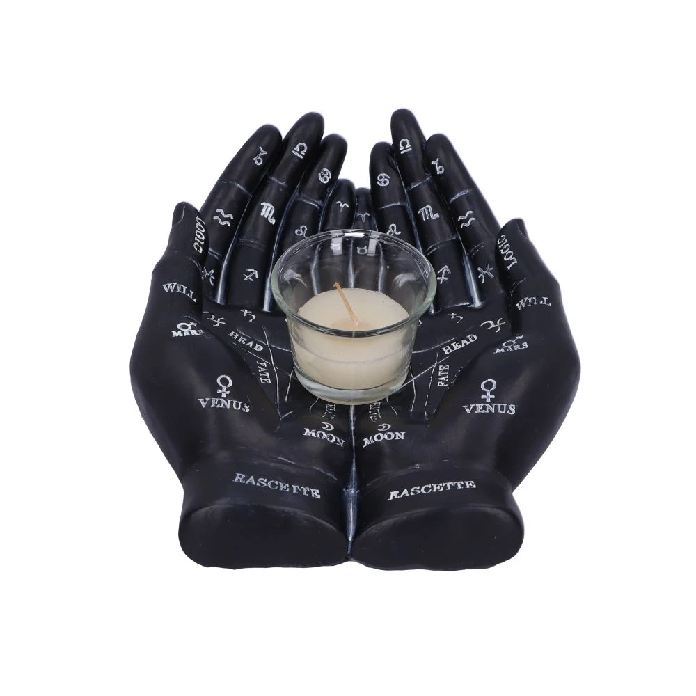 Palmist's Guide – Suport pentru Lumanare cu Design de Chiromantie [1]