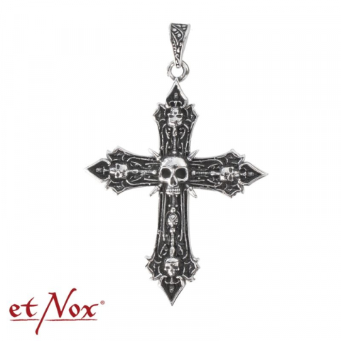 Pandantive gotice, fantasy si rock - Pandantiv EtNox Cruce Gotica din oțel inoxidabil - EtNox Pendant "Gothic Cross" Stainless Steel