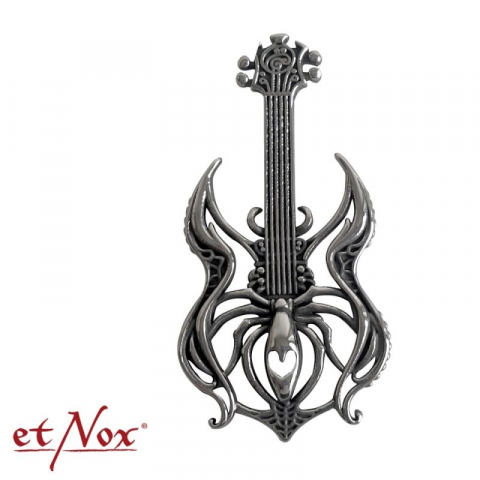 Pandantive gotice, fantasy si rock - Pandantiv EtNox Spider Guitar din oțel inoxidabil - EtNox Pendant "Spider Guitar" Stainless Steel