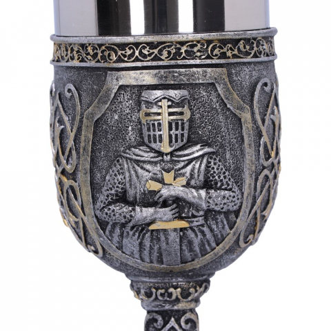 Pocal 'Armoured Medieval Knight Soldier' de 19 cm – Design cu cavaler medieval și detalii aurii [6]