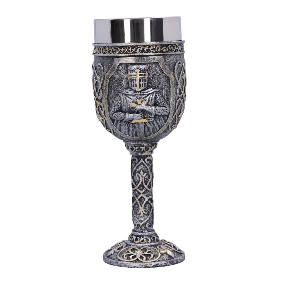 Pocal 'Armoured Medieval Knight Soldier' de 19 cm – Design cu cavaler medieval și detalii aurii [1]