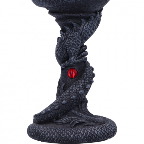 Pahar de vin cu dragon chinez negru încolacit [3]