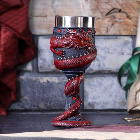 Gothic - Pocal Dragon Coil Roșu