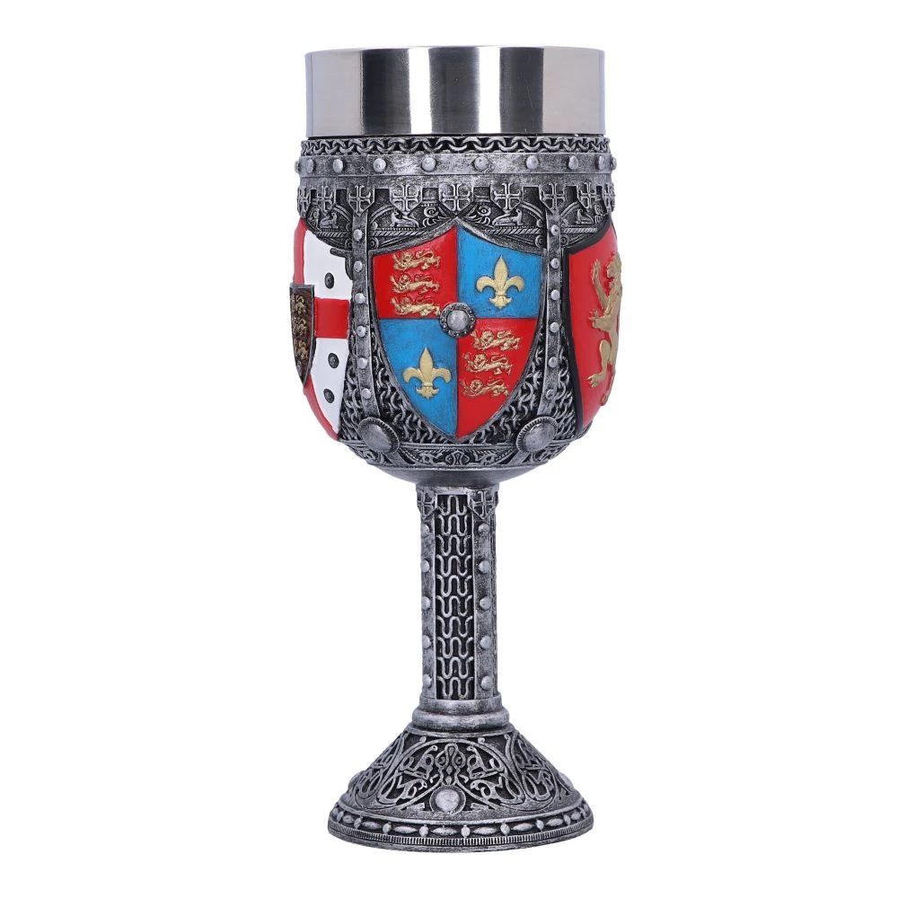 Pocal englezesc de 17 cm – Design heraldic, insert din oțel inoxidabil [1]