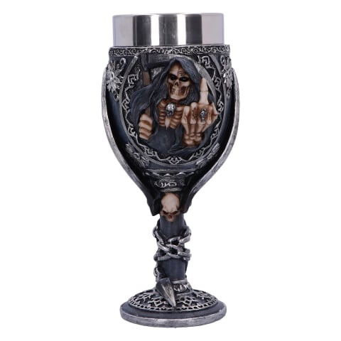 Pocal gotic Curse Goblet – Design schelet provocator, 20 cm [1]